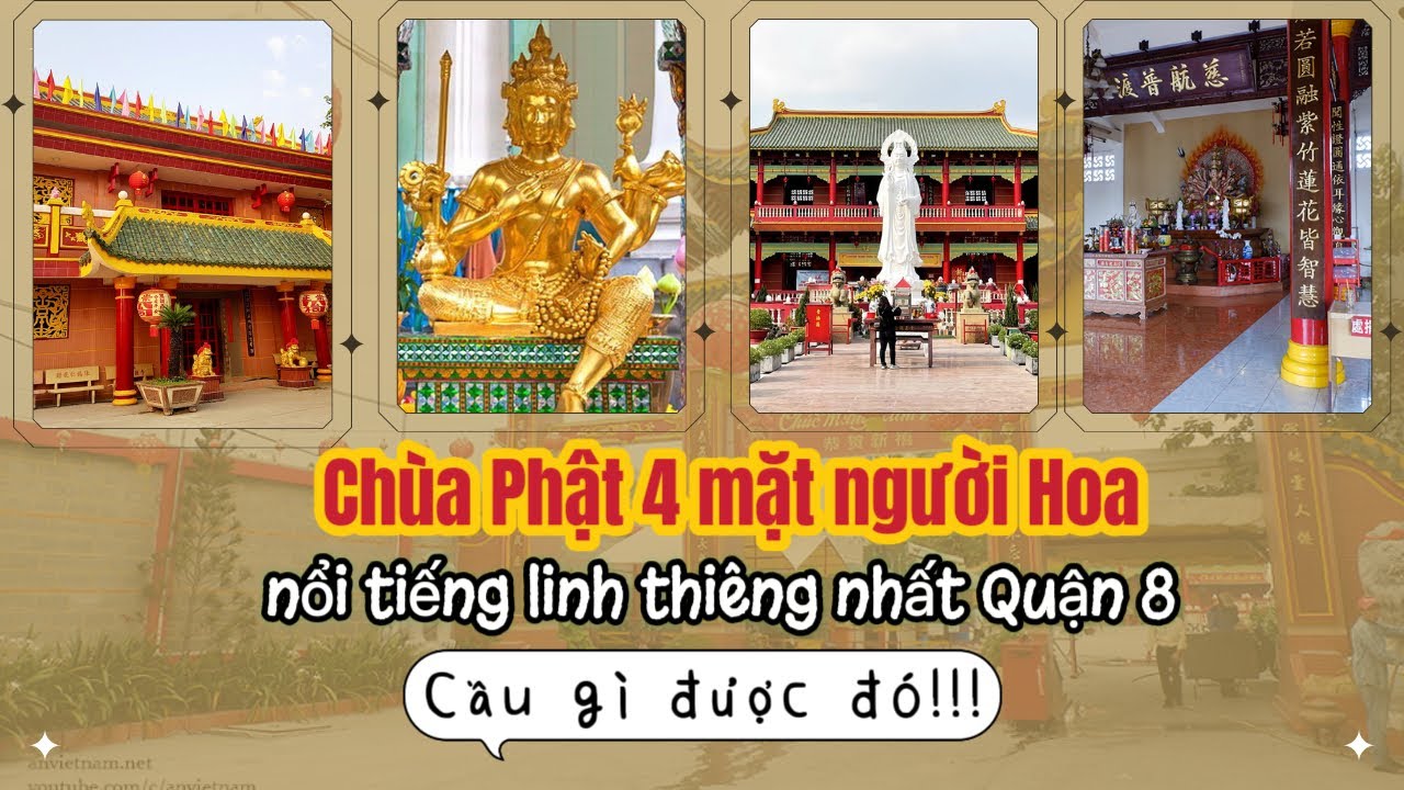 Chùa Phật 4 mặt (Hội Quán Sùng Chính)!❤️ linh thiêng, cầu gì được đó nổi tiếng tại Quận 8❤️